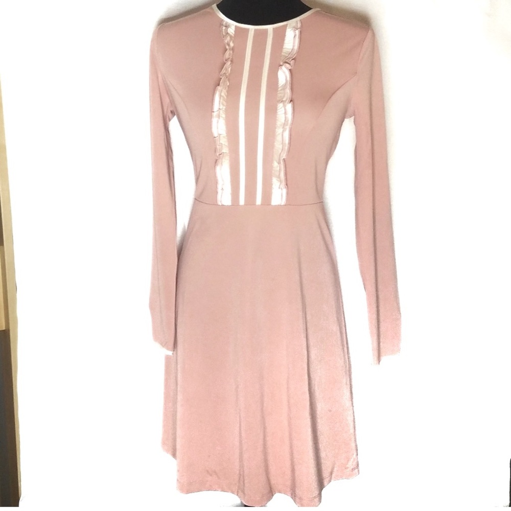 Allegra K Pink Ruffle Dress Size X Small